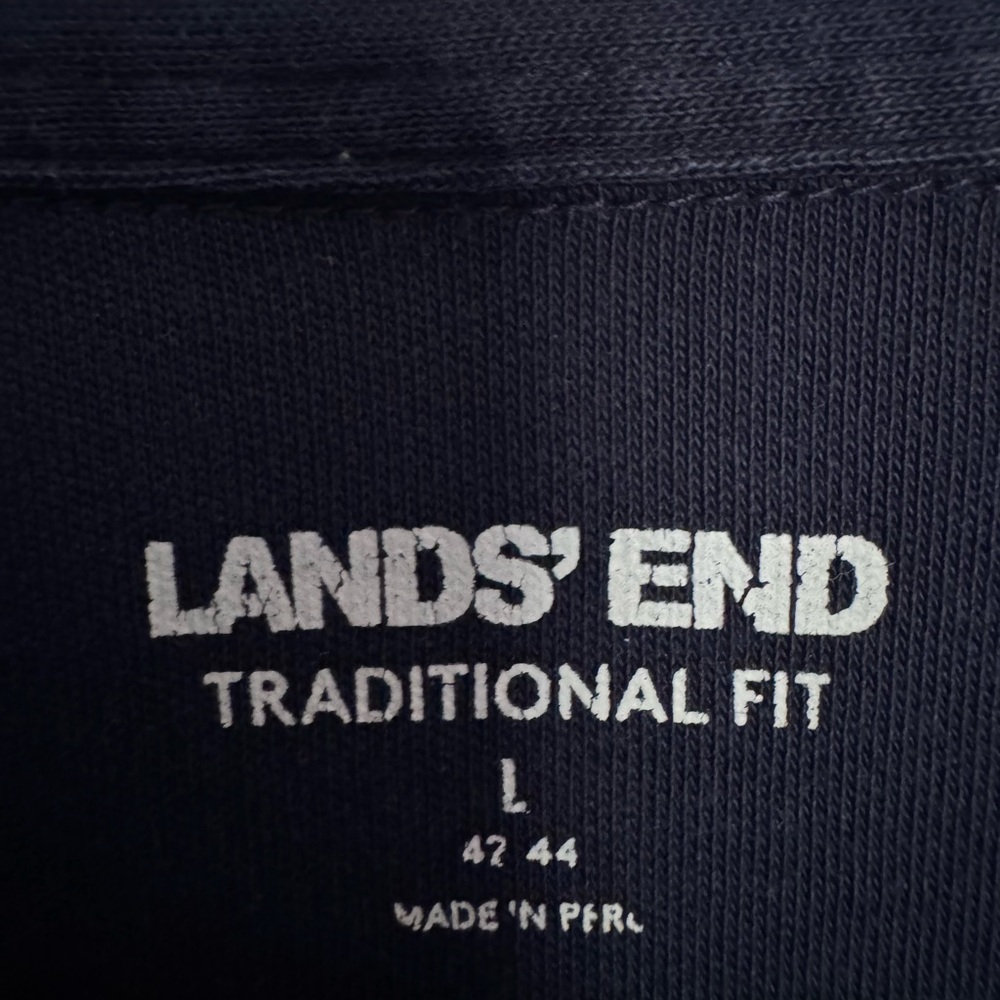 Lands' End Men's Dark Blue Polo Shirt - Picture 2 of 2